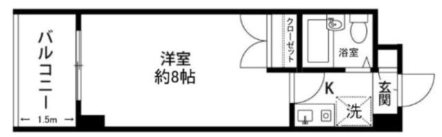 PLENDY淵野辺(1K/4階)の間取り写真