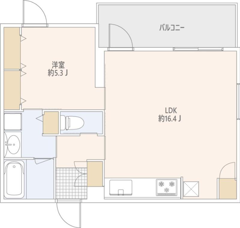 GRANDUO下北沢VIII(1LDK/4階)の間取り写真