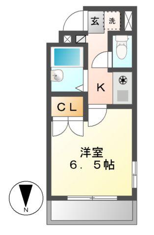 ルミナ新栄(1K/3階)の間取り写真