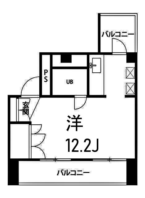 伊勢佐木町ロイヤル(ワンルーム/8階)の間取り写真