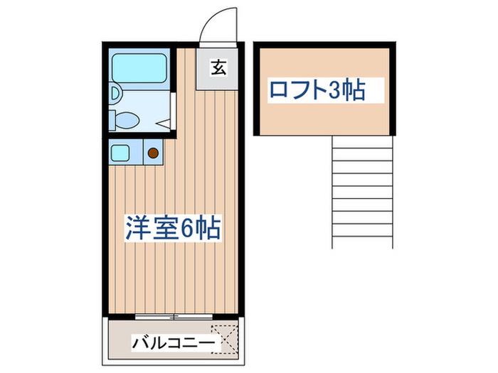 サンライズ阿佐谷B(ワンルーム/2階)の間取り写真