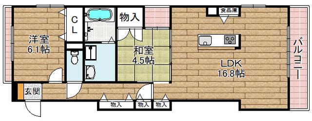 HIGH-FIVE ZONE(2LDK/1階)の間取り写真