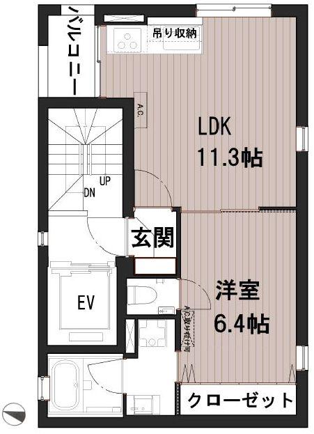 コート九段(1LDK/4階)の間取り写真