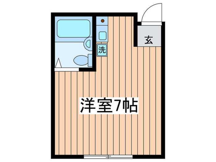 萩原荘(ワンルーム/2階)の間取り写真