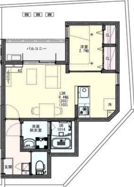 KEIAI RESIDENCE 八王子(1LDK/1階)の間取り写真