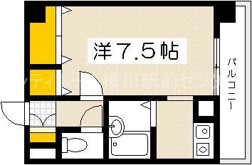 LA LIBERTE(1K/2階)の間取り写真