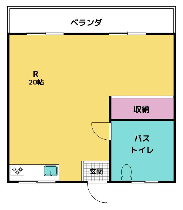 清流マンション(ワンルーム/1階)の間取り写真