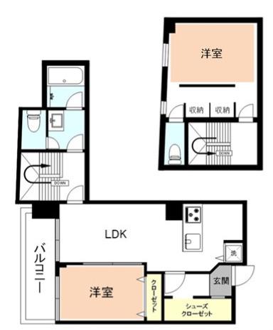 パレ・ジューエ(2LDK/2階)の間取り写真