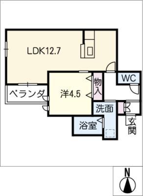 I・S プランドール(1LDK/2階)の間取り写真