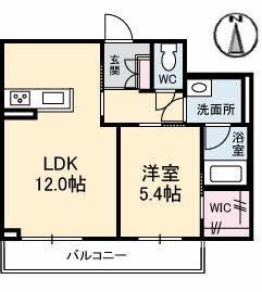 岡山電軌清輝橋線 清輝橋駅 徒歩39分 2階建 築5年(1LDK/2階)の間取り写真