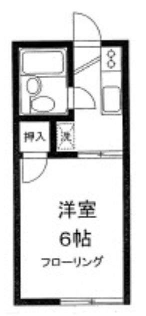 コーポ岸本(1K/1階)の間取り写真