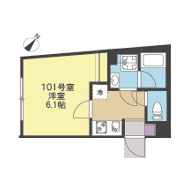 SOL LEVANTE YOKOHAMA(1K/1階)の間取り写真
