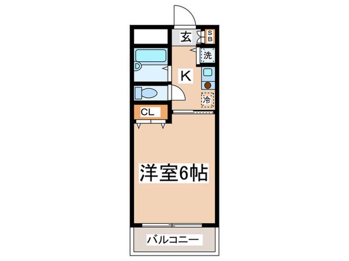 サンハイツ(1K/2階)の間取り写真
