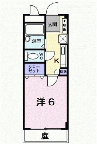 アージュドアヤハ(1K/1階)の間取り写真