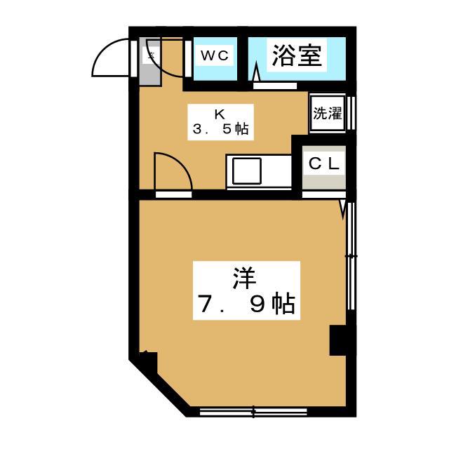 ファーストビル(1K/3階)の間取り写真