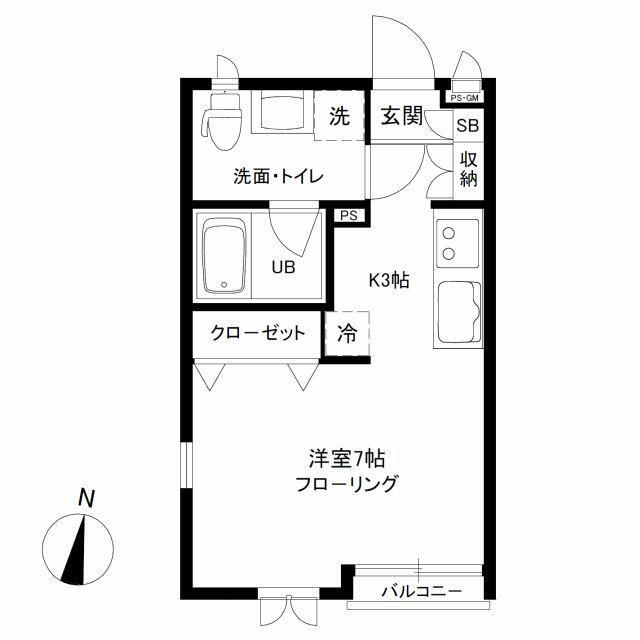 CEREEJIA(1K/1階)の間取り写真