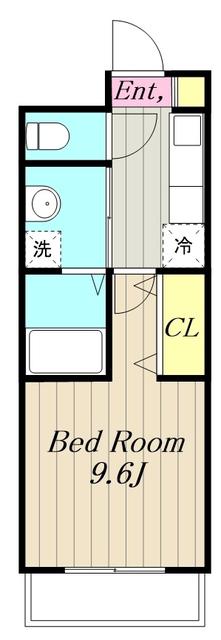 ＪＲ横浜線 片倉駅 徒歩9分 3階建 築5年(1K/3階)の間取り写真