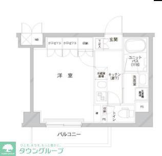ルーブル川崎上平間弐番館(1K/5階)の間取り写真
