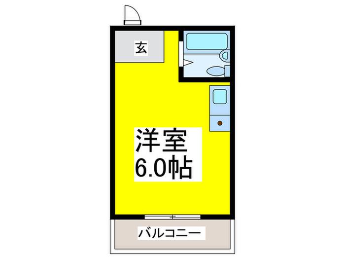AXIS CORE 鶴原(ワンルーム/2階)の間取り写真