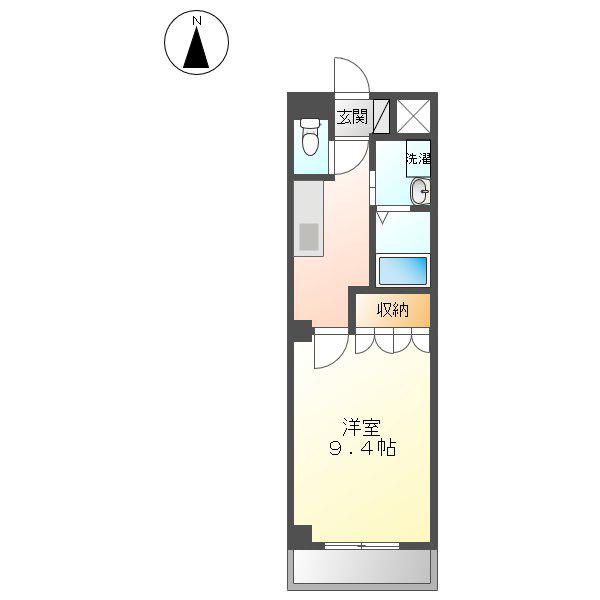 メゾン上名古屋(1K/2階)の間取り写真