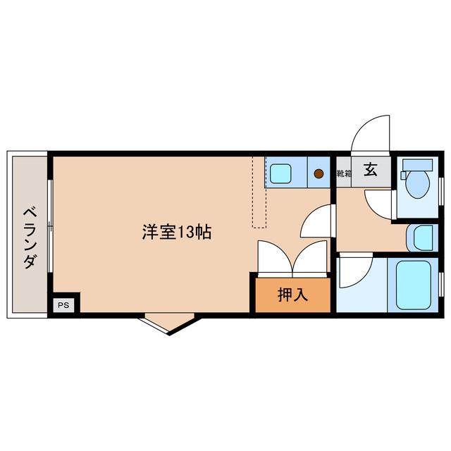 レジデンスエアポート(ワンルーム/5階)の間取り写真