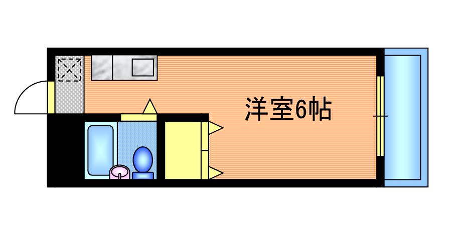 もんじゅ榎本(ワンルーム/2階)の間取り写真