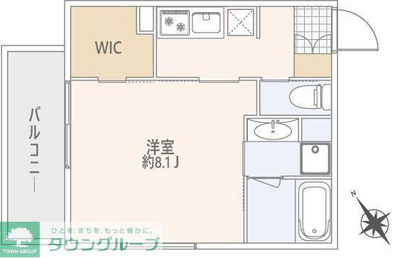 GRANDUO下北沢VIII(1K/3階)の間取り写真