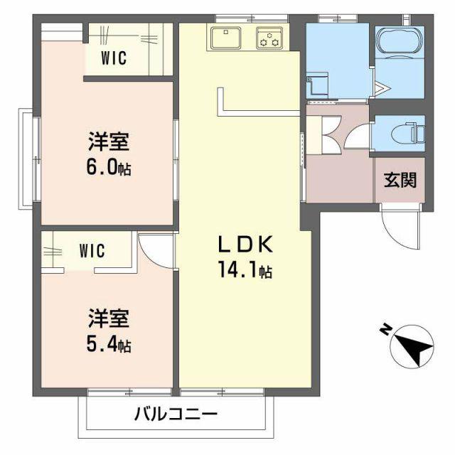 SA06(2LDK/2階)の間取り写真