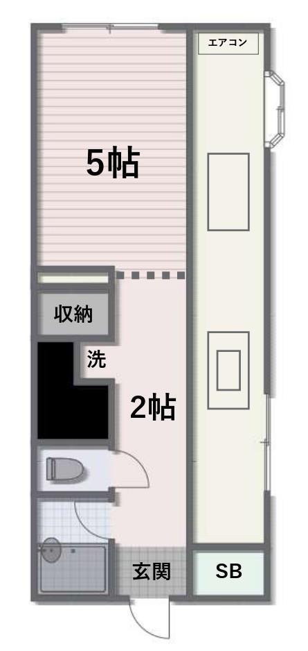 ULT. LA SEPT(1K/2階)の間取り写真
