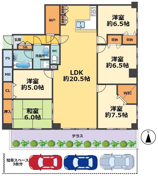 ロイヤル西宮(5SLDK/1階)の間取り写真