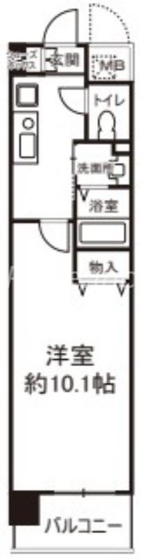アミスタ菅原(1K/6階)の間取り写真