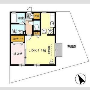 ロイヤルメゾン(1LDK/1階)の間取り写真