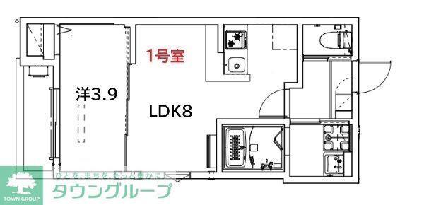 ILE DE LA MAIN ELEVEE HIGASHIURAWA(1LDK/3階)の間取り写真