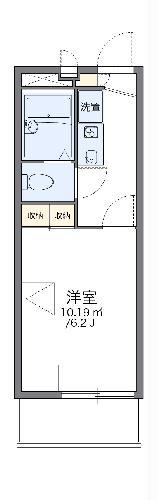 レオパレスアルバII(1K/1階)の間取り写真