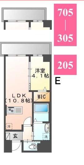ベラビスタ木場(1LDK/5階)の間取り写真