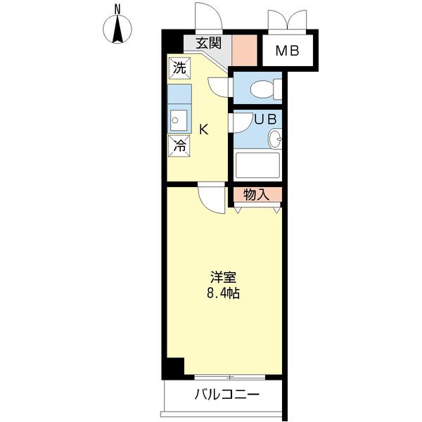アジュール(1K/3階)の間取り写真