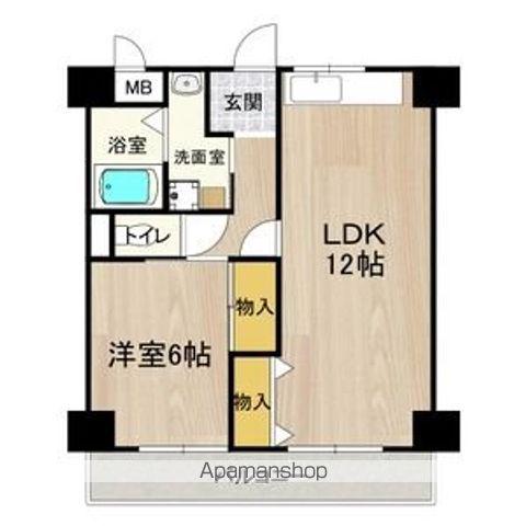 ロベリア弐番館(1LDK/5階)の間取り写真