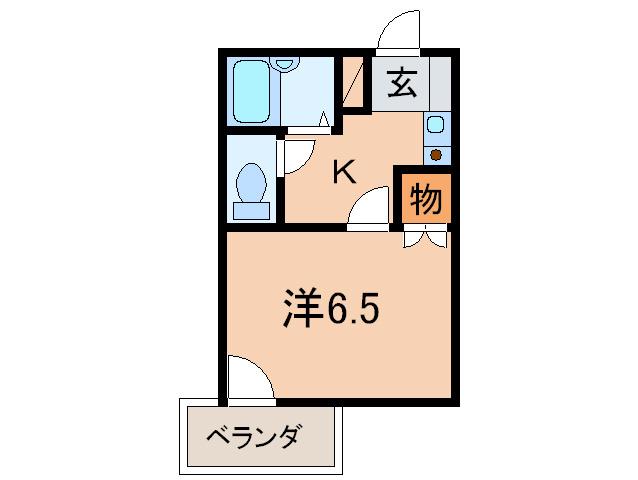 シーサイドマンション(1K/5階)の間取り写真