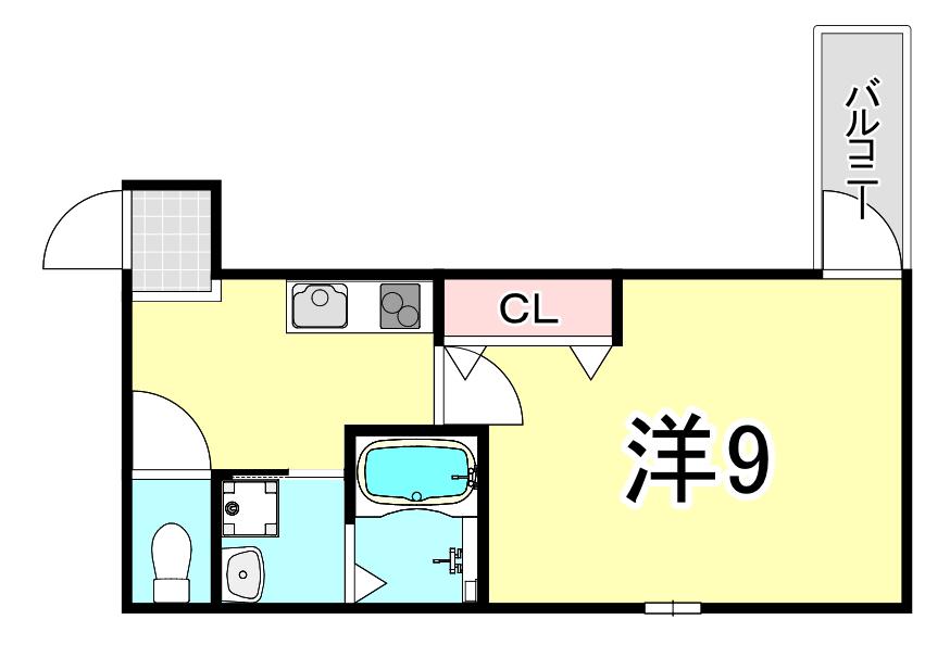 フジパレス西宮久寿川(1K/3階)の間取り写真
