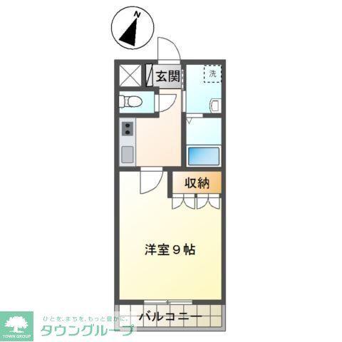 フォルティア(1K/1階)の間取り写真