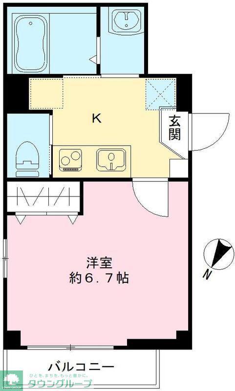 ノアメゾン(1K/3階)の間取り写真