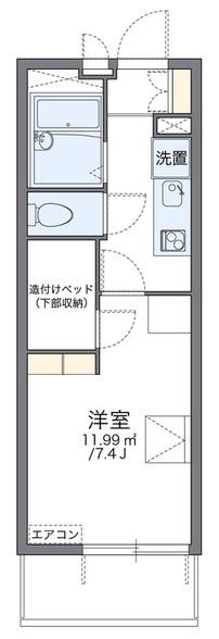 レオパレス新座サンハイツ(1K/3階)の間取り写真
