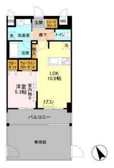 LUMIERE(1LDK/1階)の間取り写真