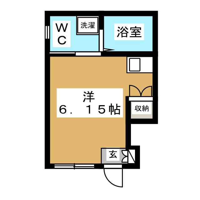 ロイヤルコーポ(ワンルーム/1階)の間取り写真