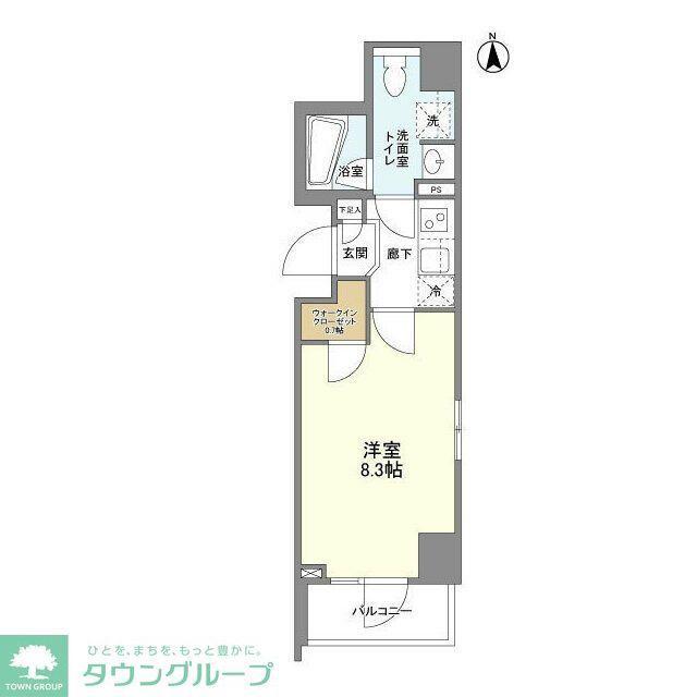 コンフォリア桜上水(1K/7階)の間取り写真