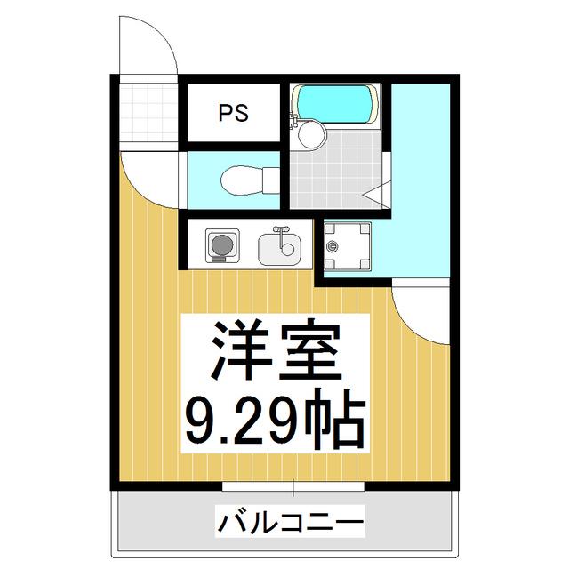 アダージョ2(ワンルーム/2階)の間取り写真