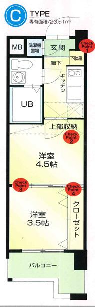 NO55 WES-PROJECT55博多(2K/5階)の間取り写真