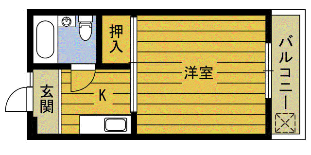 NKJビル(1K/3階)の間取り写真