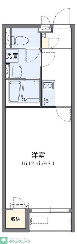クレイノレジデンス木下(1K/1階)の間取り写真