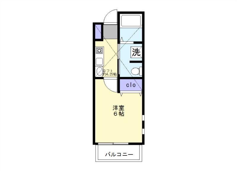 MOA12(1K/2階)の間取り写真